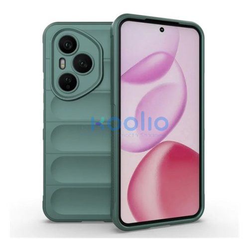 Huawei Honor 400 Pro (Global), Szilikon tok, közepesen ütésálló, 3D minta, sötétzöld