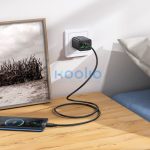 Hálózati töltő adapter, 30W, 2 x USB aljzat, 2 x USB Type-C aljzat, gyorstöltés, PD, GaN, QC 3.0, Hoco N56 Fundador, fehér