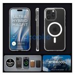 Spigen Ultra Hybrid MagFit Apple iPhone 16 Pro tok, MagSafe, Frost Clear, átlátszó