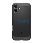 Spigen Rugged Armor MagFit Apple iPhone 16 Plus tok, Matte Black, fekete