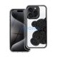 Teddy Bear iPhone 16 Plus csillogó köves tok, fekete