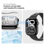 Spigen EliteShield EZ Fit Apple Watch 11 /Watch 10 46mm kijelzővédő fólia felhelyező kerettel (2db)