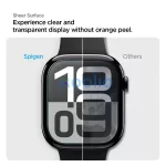 Spigen EliteShield EZ Fit Apple Watch 11 /Watch 10 46mm kijelzővédő fólia felhelyező kerettel (2db)