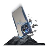 iPhone 16 Plus ütésálló tok erősített peremmel, tengerészkék