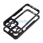 iPhone 16 ütésálló tok erősített peremmel, fekete