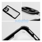 iPhone 16 ütésálló tok erősített peremmel, fekete