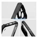 iPhone 16 ütésálló tok erősített peremmel, fekete