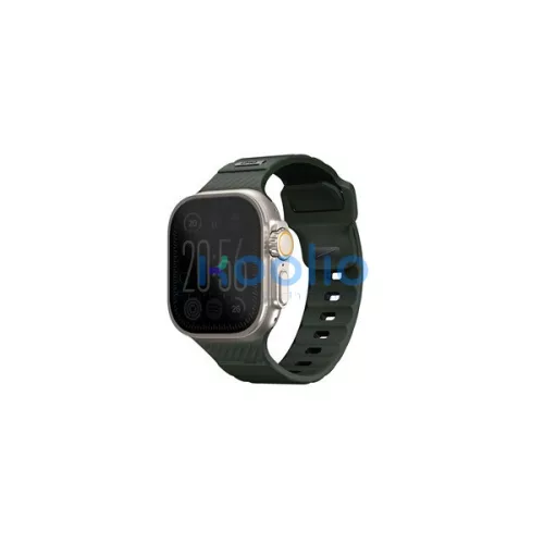 Uniq Stride KFM Apple Watch 41/40/38mm gumis szilikon szíj, khaki/zöld