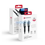Forcell F-Energy C260 USB-C-USB-C QC4.0 töltő / adatkábel, PD 5A, 100W, 1,2m, fekete