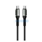 Forcell F-Energy C260 USB-C-USB-C QC4.0 töltő / adatkábel, PD 5A, 100W, 1,2m, fekete