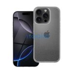 Clear 2mm iPhone 16 Pro csillámos szilikon tok, átlátszó