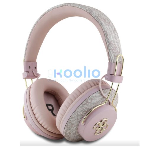 Guess PU 4G Metal Logo ENC Wireless fejhallgató, rózsaszín