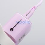 Forcell F-Energy Crystal Color GaN III VT-41 USB-C-USB-A hálózati töltő adapter szilikon kábellel, 33W, lila