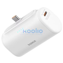   Baseus Compact powerbank / külső akkumulátor USB-C csatlakozóval, 5000mAh, PD, 20W, fehér