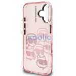 Karl Lagerfeld IML Multi K&CH Heads iPhone 16 hátlap tok, rózsaszín