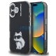 Karl Lagerfeld IML Aquarelle Choupette iPhone 16 hátlap tok, fekete
