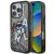 Karl Lagerfeld Liquid Glitter Scattered Choupette iPhone 16 Pro hátlap tok, fekete