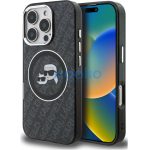 Karl Lagerfeld IML K&CH Heads Repeated Logo iPhone 16 Pro MagSafe kompatibilis hátlap tok, fekete