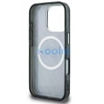 Karl Lagerfeld IML K&CH Heads Repeated Logo iPhone 16 Pro MagSafe kompatibilis hátlap tok, fekete