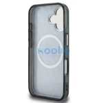 Karl Lagerfeld IML K&CH Heads Repeated Logo iPhone 16 MagSafe kompatibilis hátlap tok, fekete