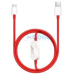 OnePlus SUPERVOOC 2in1 töltő és adatkábel, Oneplus okosóra kompatibilis töltővel, 8A, 1,2m, piros