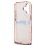 Karl Lagerfeld IML K&CH Heads Repeated Logo iPhone 16 MagSafe kompatibilis hátlap tok, rózsaszín