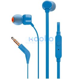   JBL T110 Vezetékes fülhallgató mikrofonnal, 3.5 mm Jack, kék