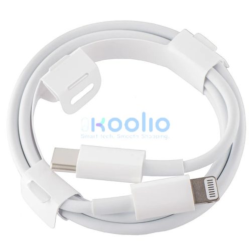 Apple USB-C-Lightning kábel, 1m, 96W, 4.7A, fehér, csomagolás nélkül (Bulk)