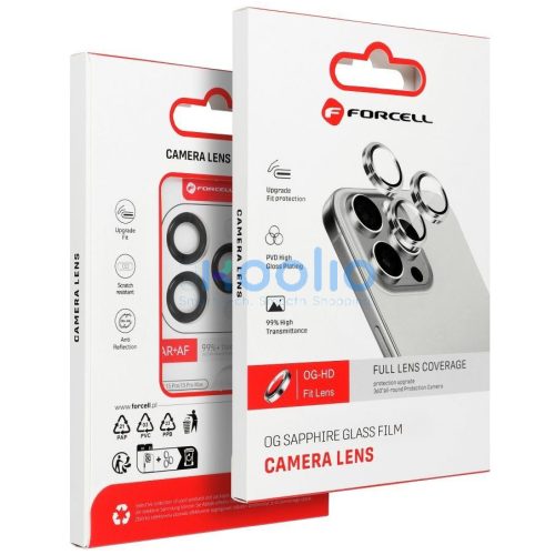 Forcell Samsung Galaxy S25 tempered glass kamera védő üvegfólia, blue black (fekete)