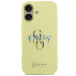 Guess Liquid Silicone 4G Metal Logo Apple iPhone 17 hátlap tok, sárga