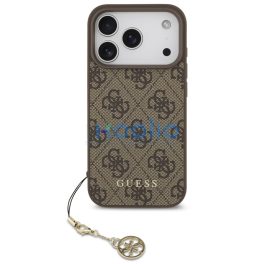   Guess 4G Charm Apple iPhone 17 Pro Max Tone on Tone hátlap tok, barna