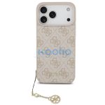 Guess 4G Charm Apple iPhone 17 Pro Max Tone on Tone hátlap tok, rózsaszín