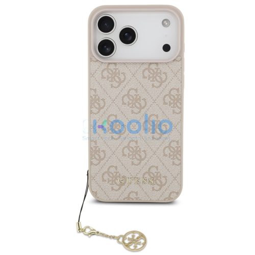 Guess 4G Charm Apple iPhone 17 Pro Max Tone on Tone hátlap tok, rózsaszín