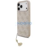 Guess 4G Charm Apple iPhone 17 Pro Max Tone on Tone hátlap tok, rózsaszín