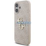 Guess PU 4G Metal Logo Strap Apple iPhone 17 hátlap tok karpánttal, rózsaszín