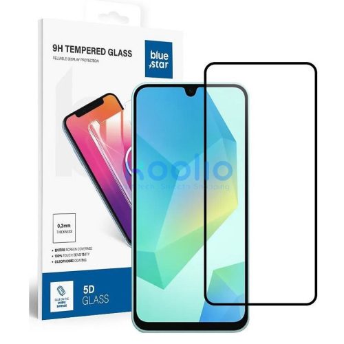 Blue Star Samsung Galaxy A17 / A16 4G / A16 5G tempered glass kijelzővédő üvegfólia, fekete