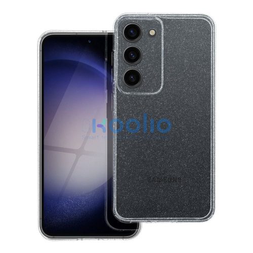 Clear 2mm Samsung Galaxy A17 csillámos szilikon tok, átlátszó