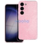 Clear 2mm Samsung Galaxy A17 csillámos szilikon tok, rózsaszín