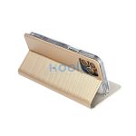 Magnet Samsung Galaxy A17 mágneses flip tok, arany