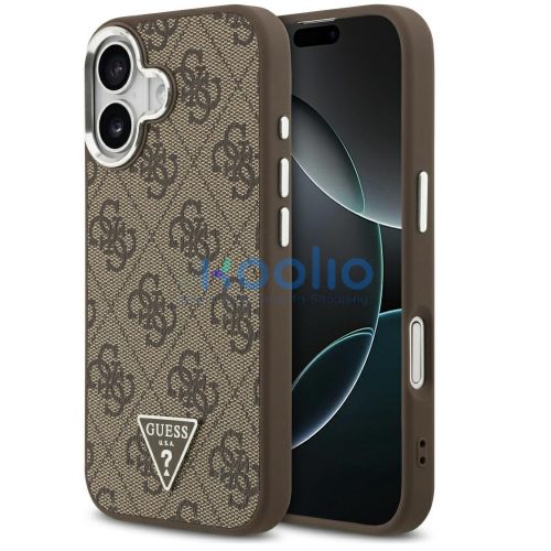 Guess 4G Triangle Logo Apple iPhone 17 MagSafe hátlap tok, barna