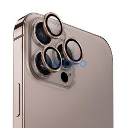   Uniq Optix Apple iPhone 16 Pro / 16 Pro Max tempered kameralencse-védő üvegfólia felhelyező kerettel, arany