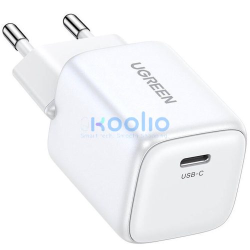 Ugreen Nexode CD318 USB-C hálózati töltő, PD3.0, QC4.0, GaN, 20W, fehér