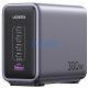 Ugreen Nexode CD333 4xUSB-C-USB-A hálózati töltő, USB-C kábellel, GaN, 300W + 240W, szürke