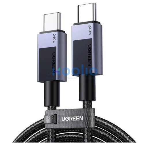 Ugreen L513 USB-C-USB-C töltő- és adatkábel, PD, 2m, fekete