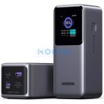 Ugreen PB722 Powerbank / külső akkumulátor, USB-A-2xUSB-C, 25000mAh, 200W, QC+PD, szürke