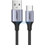 Ugreen US316 USB-A-USB-C töltő- és adatkábel, fonott, 3A, 18W, 2m, fekete