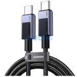 Ugreen L513 USB-C-USB-C töltő- és adatkábel, fonott, 5A, 240W, 1m, szürke
