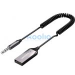 Ugreen CM309 Bluetooth 5.3 audio vevő jack csatlakozóval, fekete