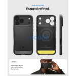 Spigen Rugged Armor MagFit Apple iPhone 17 Pro tok, MagSafe, Matte Black, fekete