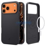 Spigen Silicone Fit Magfit Apple iPhone 17 Pro tok, MagSafe, Black, fekete